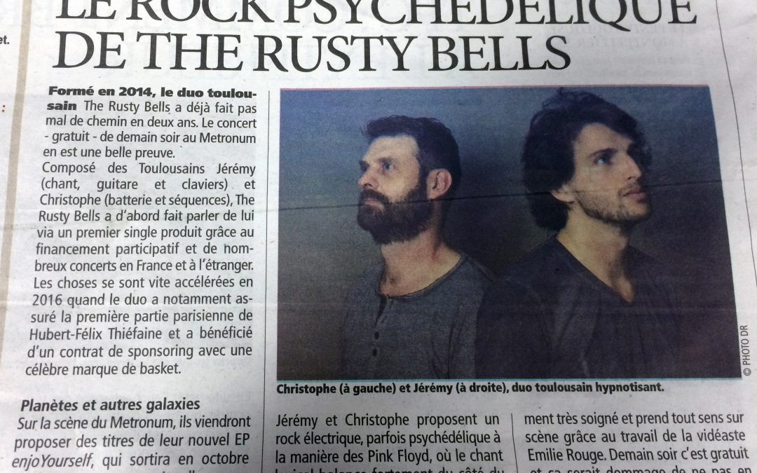 Newspaper – « Le Rock Psychédélique de The Rusty Bells » – Dépêche du Midi
